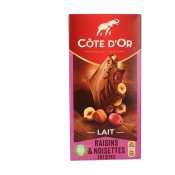 COTE OR LAIT RAISIN NOISET. ENTIERE 180G COTE OR LAIT RAISIN NOISET. ENTIERE 180G