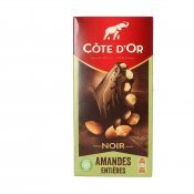 COTE OR BLOC NOIR AMANDES ENTIERES 180G COTE OR BLOC NOIR AMANDES ENTIERES 180G