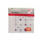 CARREFOUR TOVALLONS DECORADES 30X30 100U